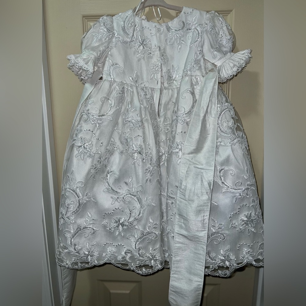 TODDLER GIRL Baptism Dress - Picture 4 of 4